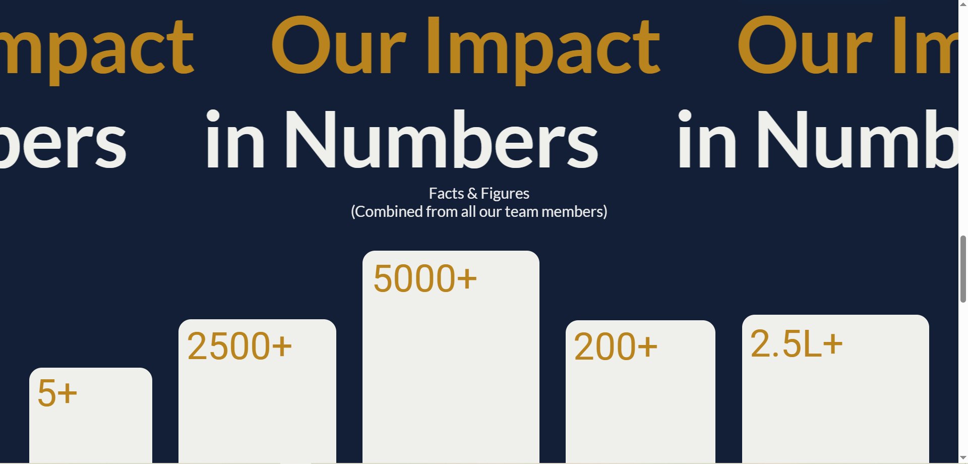Our Impact in Numbers