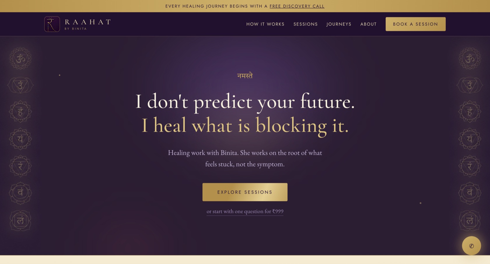 Raahat by Binita website