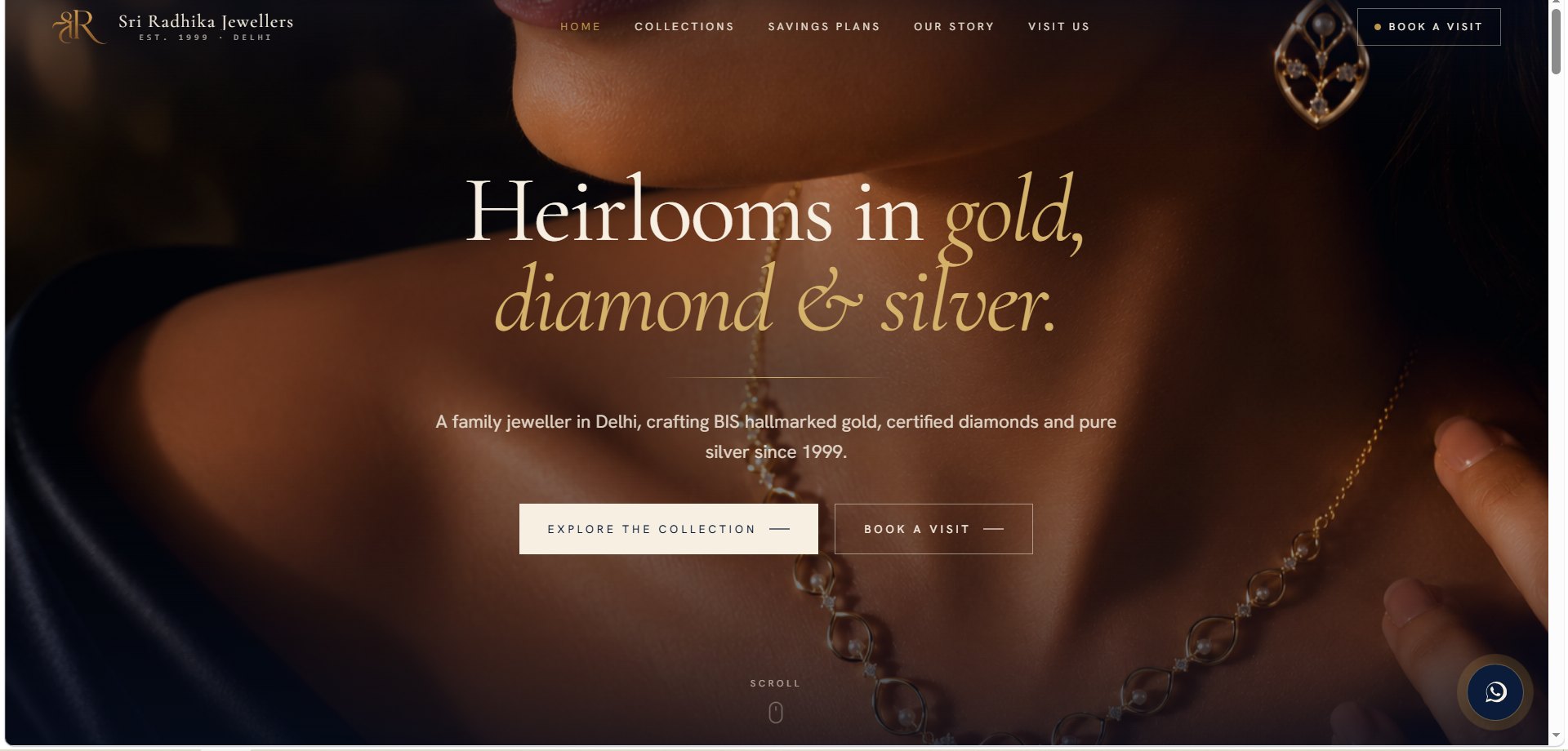 Sri Radhika Jewellers website